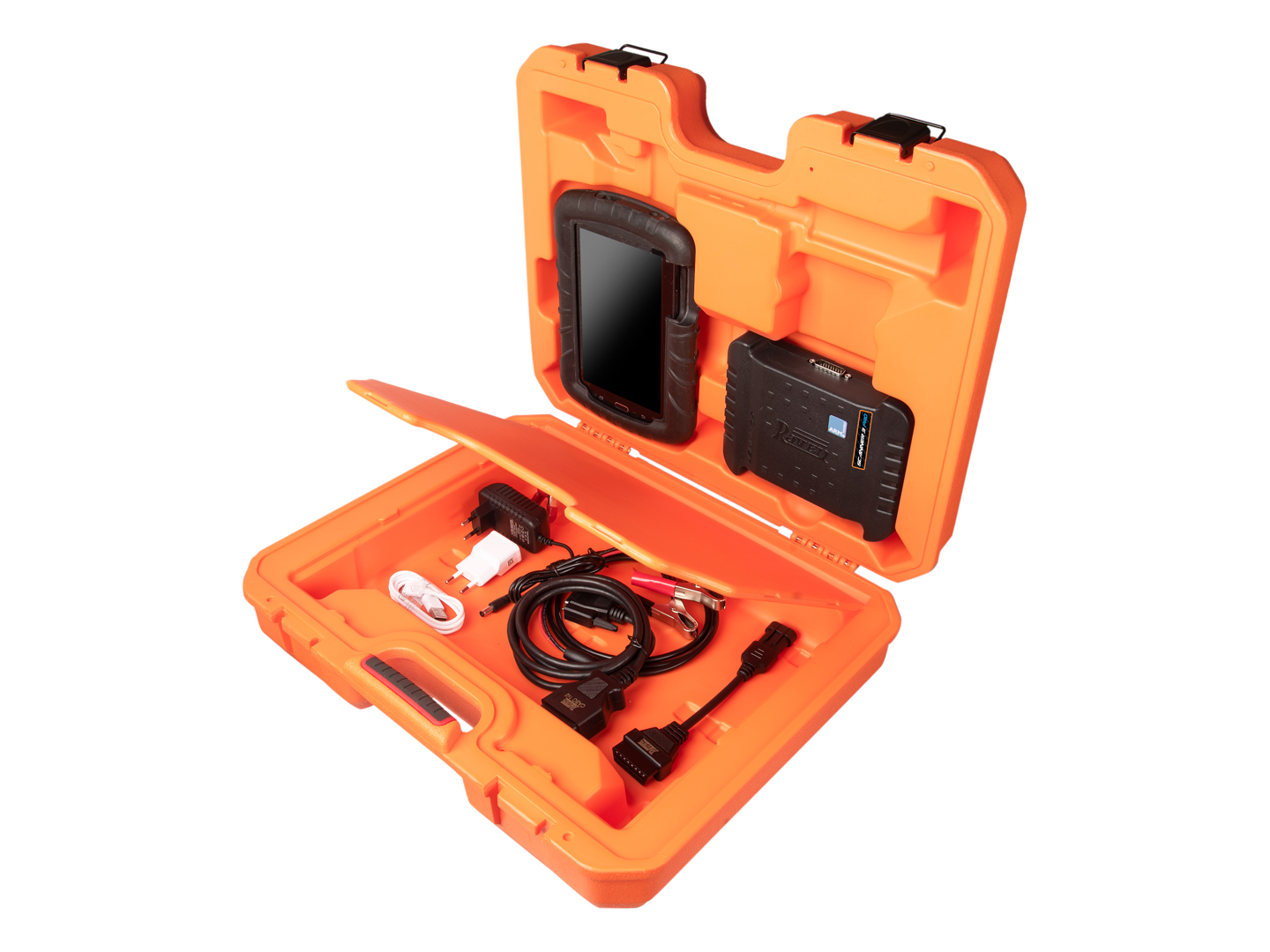 Produto Raven 108830 - Scanner 3 PRO (versão com tablet) + Kit Diesel Leve. Segunda geração do Scanner 3, equipada com o Módulo de Comunicação PRO, mais rápido e preparado para veículos com protocolo CAN FD. Equipamento para diagnósticos, ajustes e programações em sistemas de eletrônica embarcada de automóveis, utilitários, caminhões e ônibus, incluindo veículos equipados com os protocolos de comunicação de alta velocidade CAN FD e DoIP*. Fornecido com o Kit Diesel Leve (108815) para utilização em utilitários a diesel. Para utilização do equipamento em caminhões e ônibus, é necessário o Kit Diesel Pesado (108810). Necessita de assinatura de licença de uso dos programas de comunicação. Substitui o 108800.<ul><li>Composição:</li><li>01 - Tablet de alta qualidade com tela de 8", capa de silicone exclusiva e carregador original.</li><li>01 - Módulo de Comunicação PRO (sem osciloscópio) para diagnósticos via Bluetooth, com processador ARM de 480 Mhz e preparado para veículos equipados com protocolos de comunicação de alta velocidade CAN FD e DoIP*. Possui memória RAM 4 vezes maior e capacidade de processamento 2,5 vezes maior em relação à geração anterior.</li><li>01 - Cartão para habilitação da licença de utilização em automóveis e utilitários gas. / álc. / flex (Ciclo Otto).</li><li>01 - Cartão para habilitação da licença de utilização em utilitários a diesel (Diesel Leve).</li><li>01 - Cabo de conexão padrão OBD-CAN c/16 pinos (108700-01).</li><li>01 - Cabo adaptador padrão Fiat c/ 3 pinos (108800-10).</li><li>01 - Cabo adaptador padrão Mercedes-Benz c/ 14 pinos (108700-06).</li><li>01 - Cabo adaptador padrão Iveco c/ 30 pinos (108700-08).</li><li>01 - Cabo adaptador padrão Iveco c/ 38 pinos (108700-09).</li><li>01 - Cabo de alimentação na bateria, para uso com o cabo padrão Fiat (108800-11G).</li><li>01 - Fonte 110V / 220V de alimentação do módulo, para configurações e atualizações (PRT8609). 01 - Maleta plástica extra grande com nichos internos para os componentes do Scanner 3 PRO.</li><li>Manual incluso.</li><li>*Softwares para comunicação e diagnósticos nos sistemas eletrônicos dos veículos são disponibilizados após validação pela Engenharia. Consulte sistemas disponíveis em ravenscanner3.com.br</li></ul> - Elétrica