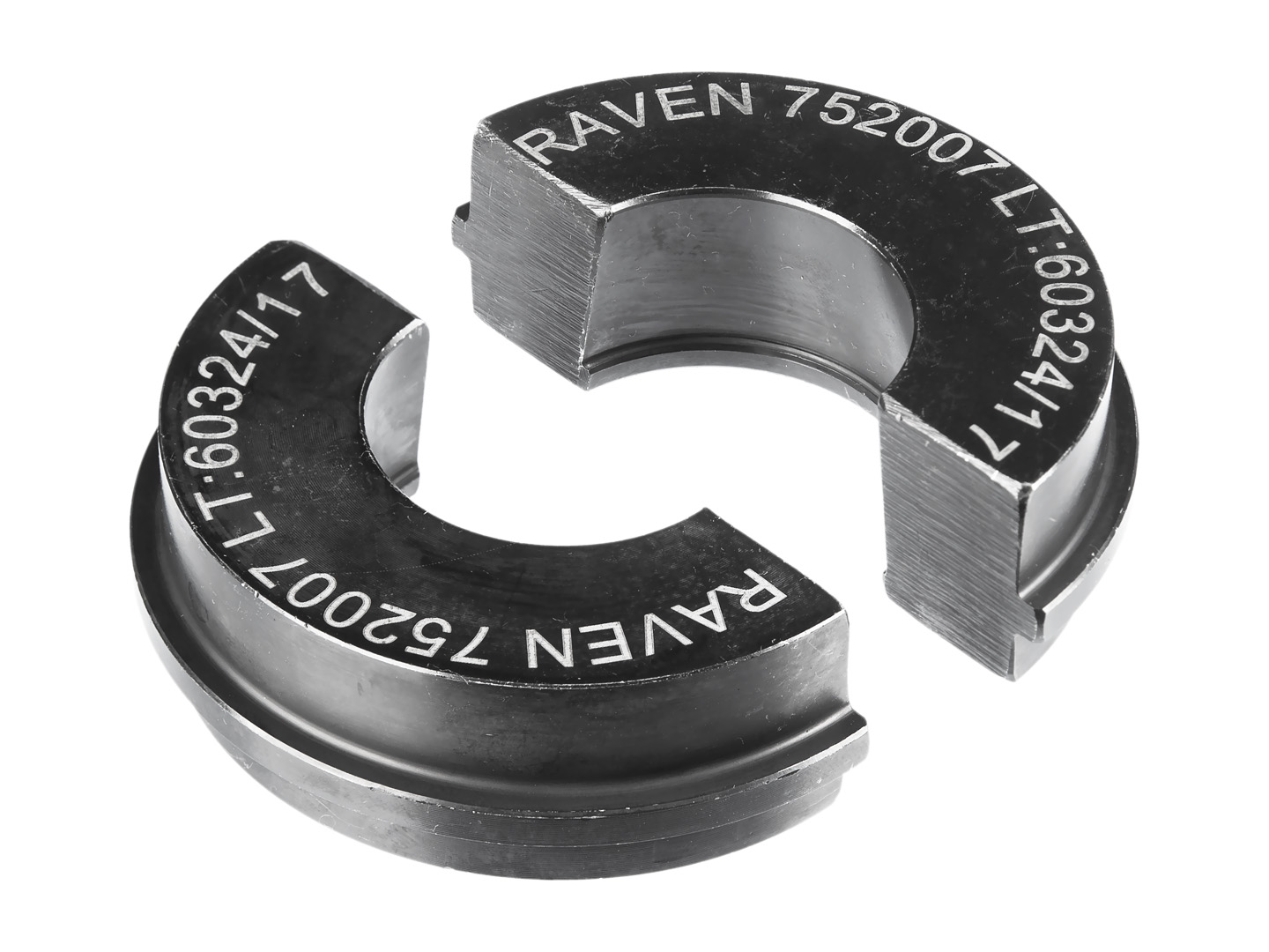 Par de meias-luas para extrair o rolamento cônico dianteiro da