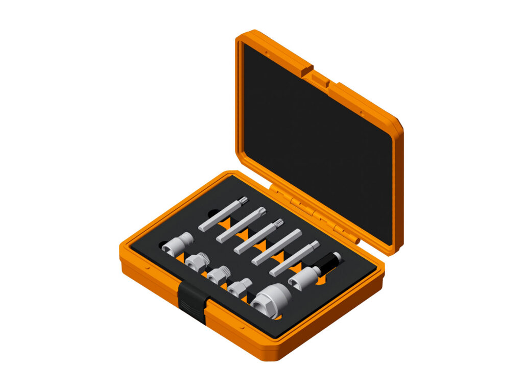 Kit chaves bits soquete p/ remover e instalar polia do alternador fixa roda livre